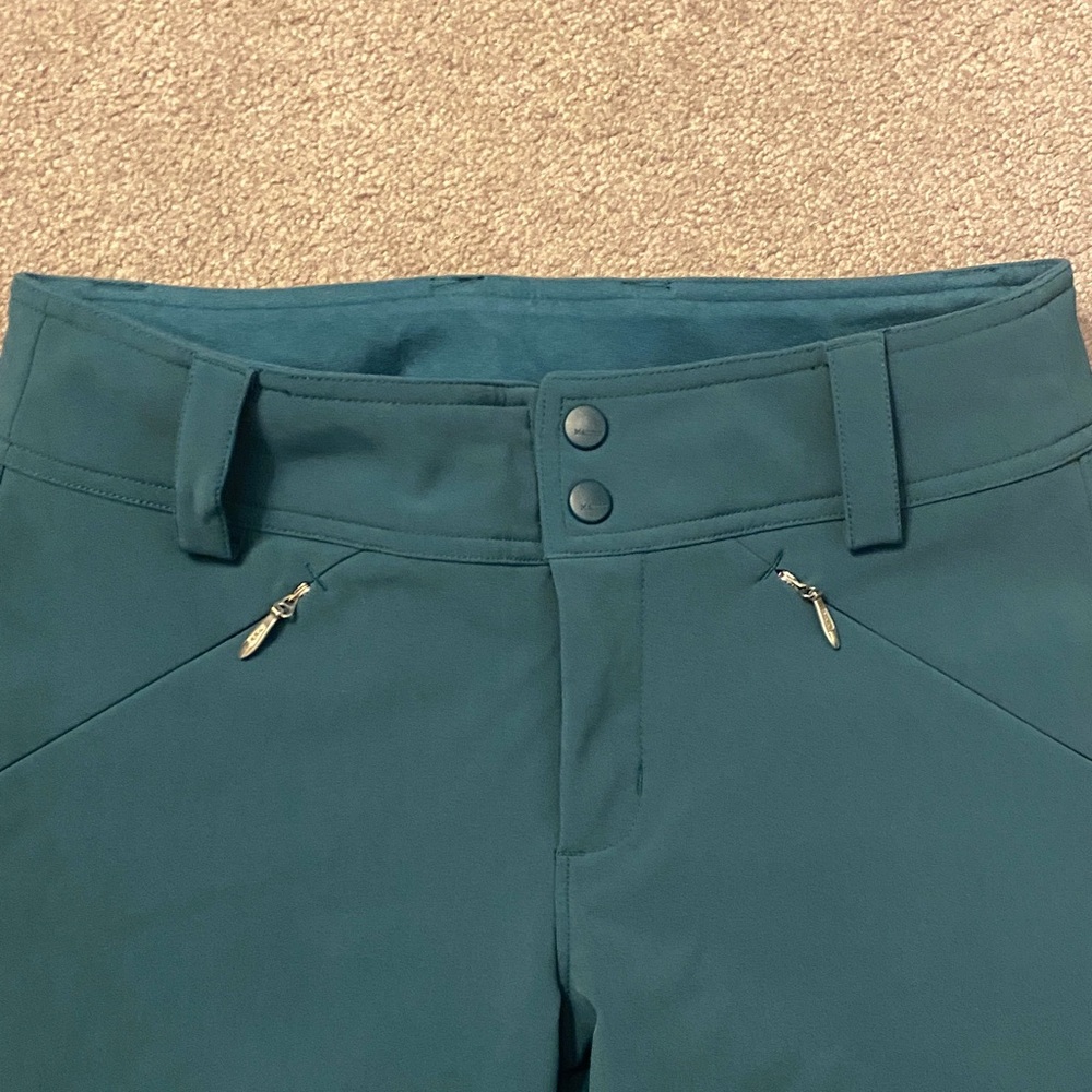 Marmot Teal Green Softshell Women’s Snow Ski Pants - Picture 6 of 11